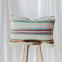 Load image into Gallery viewer, Vintage Moroccan Rug Pillow Cover in Orange, Teal, Cream, & Pink
