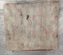 Load image into Gallery viewer, Vintage Moroccan Rug Pillow Cover in Cream with Green, Blue, Pink & Orange Detail