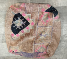 Load image into Gallery viewer, Vintage Moroccan Rug Floor Cushion Cover in Pink, Purple & Cream