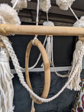 Load image into Gallery viewer, All-Natural, Handcrafted Pom Pom & Macramé Mobile