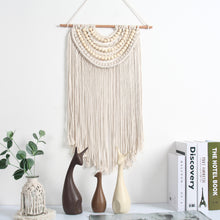 Load image into Gallery viewer, "Sonia" Handwoven, Beaded Macramé Hanging Wall Art