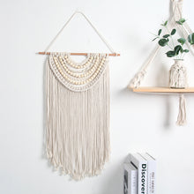 Load image into Gallery viewer, "Sonia" Handwoven, Beaded Macramé Hanging Wall Art