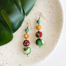 Load image into Gallery viewer, Graduated Kantha Earrings