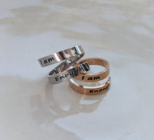 Load image into Gallery viewer, "I Am Enough" Positive Affirmation Ring
