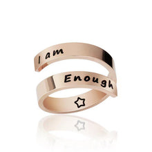 Load image into Gallery viewer, "I Am Enough" Positive Affirmation Ring