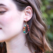 Load image into Gallery viewer, Kantha Beaded Teardrop Earrings
