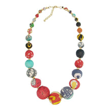 Load image into Gallery viewer, Kantha Graduated Bead Statement Necklace