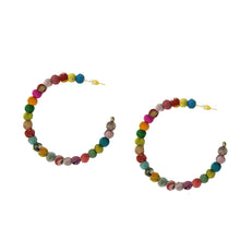 Load image into Gallery viewer, Large Kantha Hoop Earrings