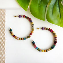 Load image into Gallery viewer, Large Kantha Hoop Earrings