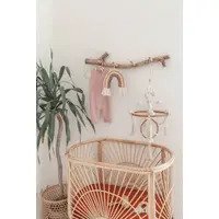 Load image into Gallery viewer, All-Natural, Handcrafted Pom Pom & Macramé Mobile