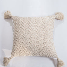 Load image into Gallery viewer, Chenille Tasseled Pillow Cover - 9 color options