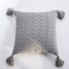 Load image into Gallery viewer, Chenille Tasseled Pillow Cover - 9 color options