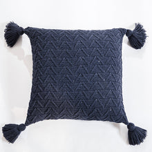 Load image into Gallery viewer, Chenille Tasseled Pillow Cover - 9 color options