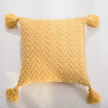 Load image into Gallery viewer, Chenille Tasseled Pillow Cover - 9 color options
