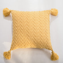 Load image into Gallery viewer, Chenille Tasseled Pillow Cover - 9 color options