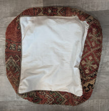 Load image into Gallery viewer, Vintage Moroccan Rug Floor Cushion Cover in Orange, Brown, &amp; Cream
