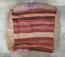 Load image into Gallery viewer, Vintage Moroccan Rug Floor Cushion Cover in Pink, Purple &amp; Cream
