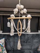 Load image into Gallery viewer, All-Natural, Handcrafted Pom Pom &amp; Macramé Mobile
