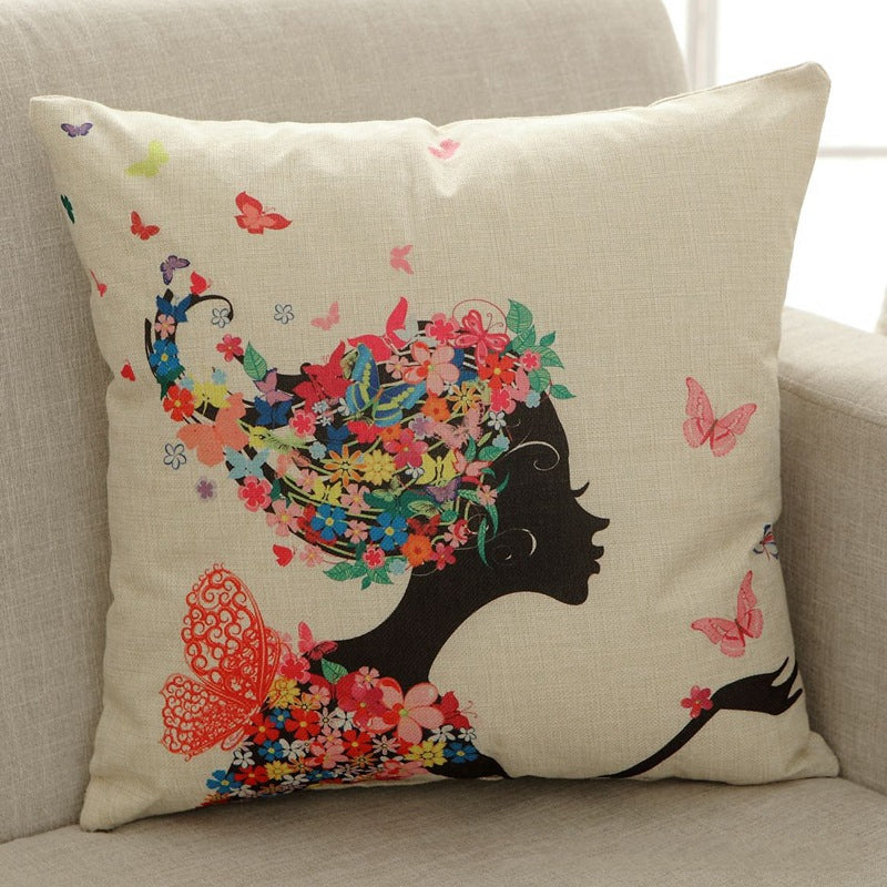 Beautiful Butterfly Goddess Pillow