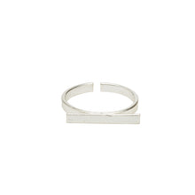 Load image into Gallery viewer, Horizontal Bar Ring - Silver
