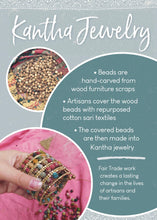Load image into Gallery viewer, Tasseled Kantha Bead Bracelet
