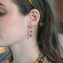 Load image into Gallery viewer, Kantha Double Drop Earrings
