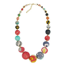 Load image into Gallery viewer, Kantha Graduated Bead Statement Necklace
