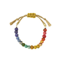 Load image into Gallery viewer, Kantha Rainbow Slide Bracelet
