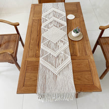 Load image into Gallery viewer, Handwoven Boho Macramé Table Runner
