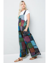 Load image into Gallery viewer, Patchwork Wide-leg Overalls
