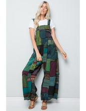 Load image into Gallery viewer, Patchwork Wide-leg Overalls
