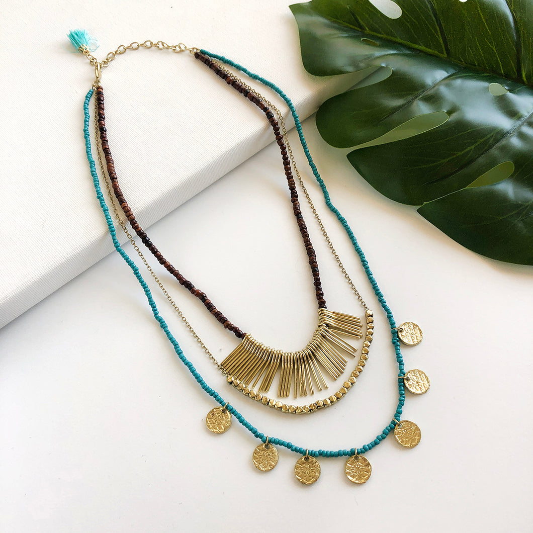 Sea & Earth Layered Necklace