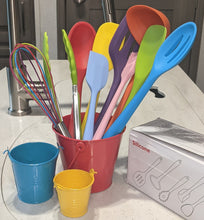 Load image into Gallery viewer, 10-piece Colorful Silicone Cooking Utensil Set
